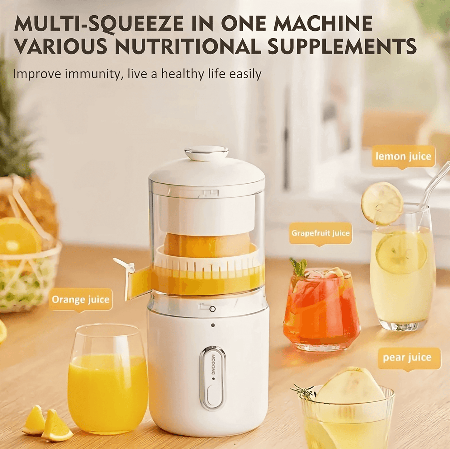 Fruit Juicer Portable USB Rechargeable